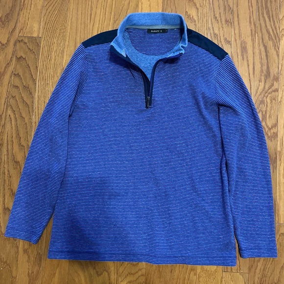 Bugatchi Men’s sweater Size L Purple-Grey Long Sleeve - Picture 3 of 3